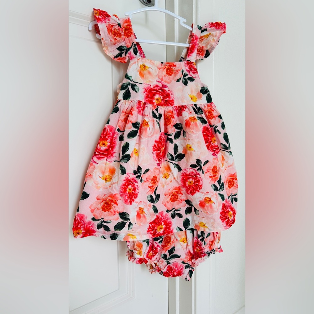 Floral Kids Summer Dress with matching Bottoms